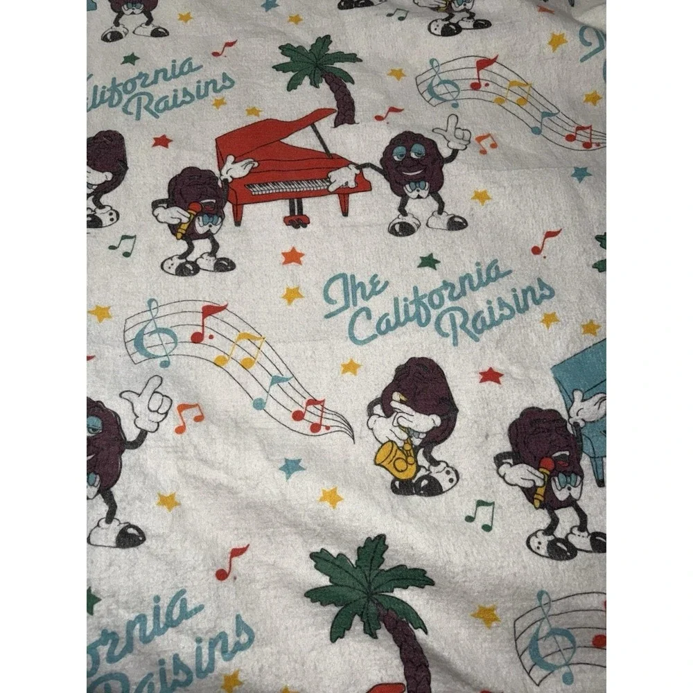 Vintage The California‎ Raisins Blanket 72x90 Twin Or Full 1988 Calrab Retro